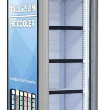 qbd pc8 single door upright fridge cooler 10 cuft side front tall and slim