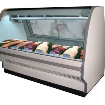 howard mccray 40ecfs fish and poultry service case 40d x 53h x 8 front side