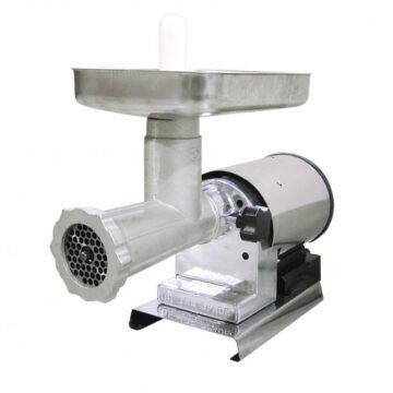 omcan 41421 22 italian cast iron meat grinder with 125hp end side