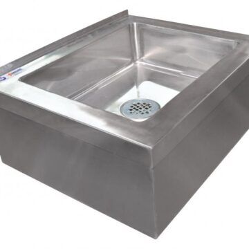 Mop Sink with drain basket