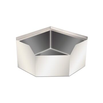 stainless steel corner mop sink with drain
