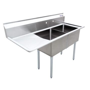 stainless steel two tub sink 4