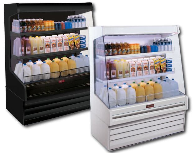 howard mccray open merchandiser dairy 39 w x 60 h x 30 d black and white