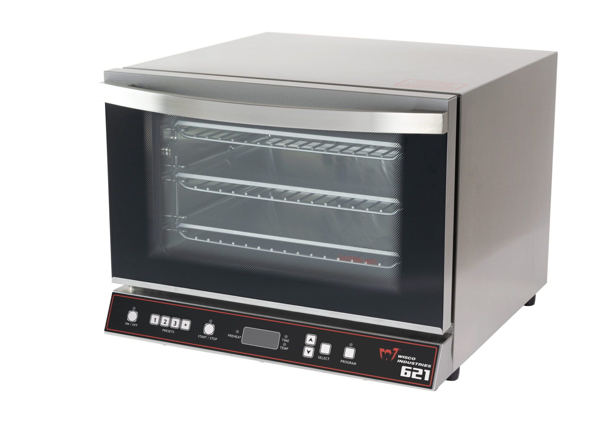 wisco 621 programmable convection oven front side