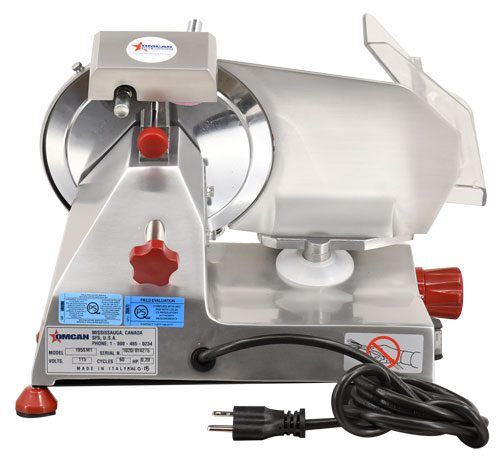 Omcan 13607 Meat Slicer 8 Inch with Sharpener Back