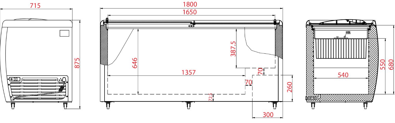 46730 Display Freezer Drawings
