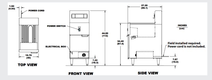 40lb 208V Electric Fryer Specs