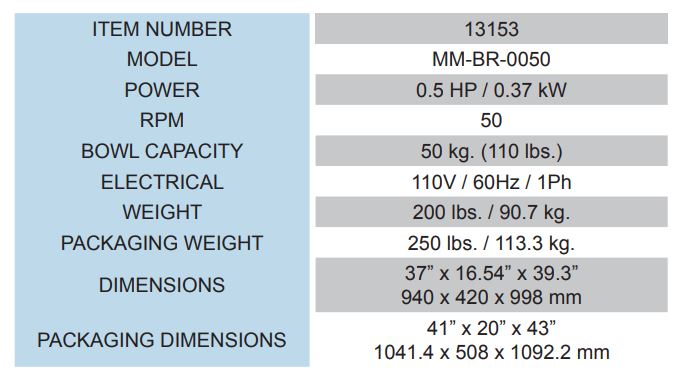 SS Meat Mixer specs 3