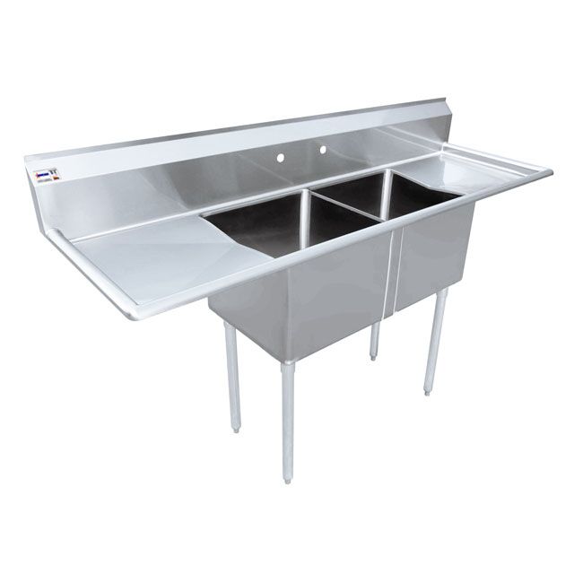 stainless steel two tub sink 5