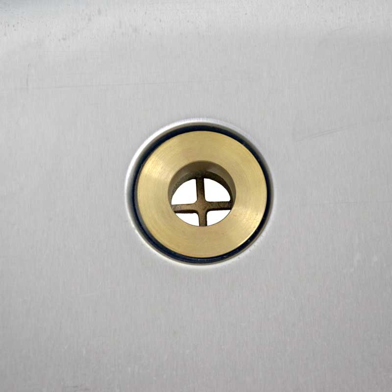 stainless steel ice bin drain