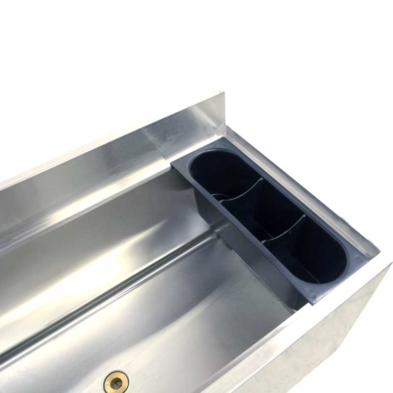 stainless steel ice bin inside 1