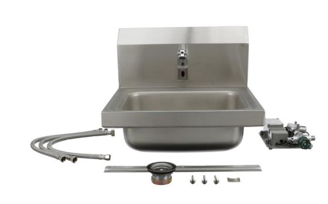 stainless steel sink front with parts 1