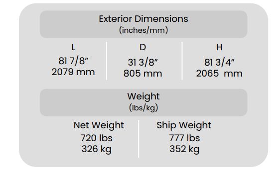 exterior dimensions 5
