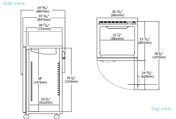 side and top view drawing 2