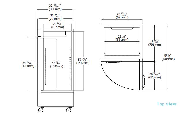 side and top view drawing