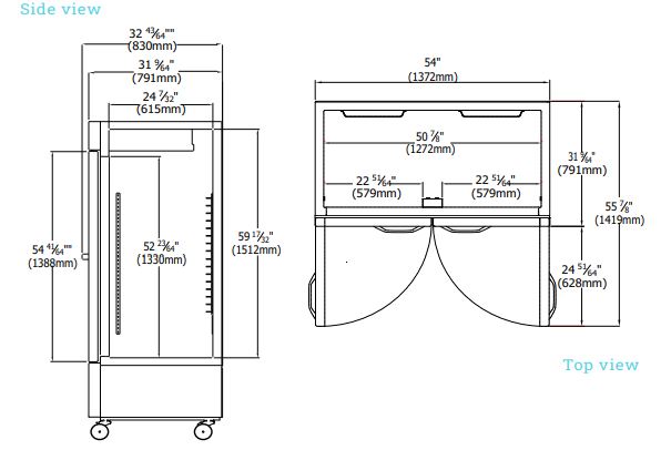 side and top view drawings 2