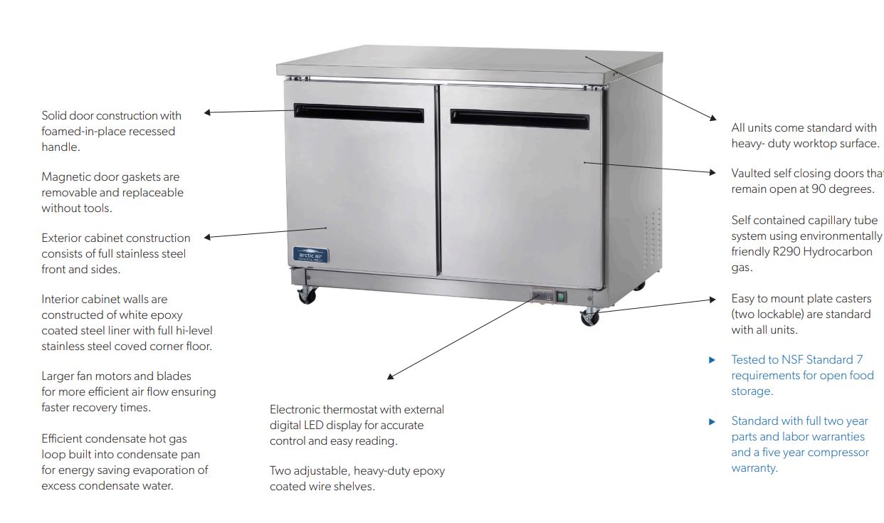 undercounter freezer features 1
