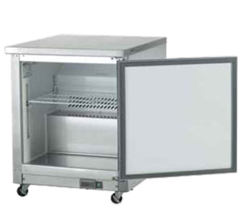 undercounter freezer open