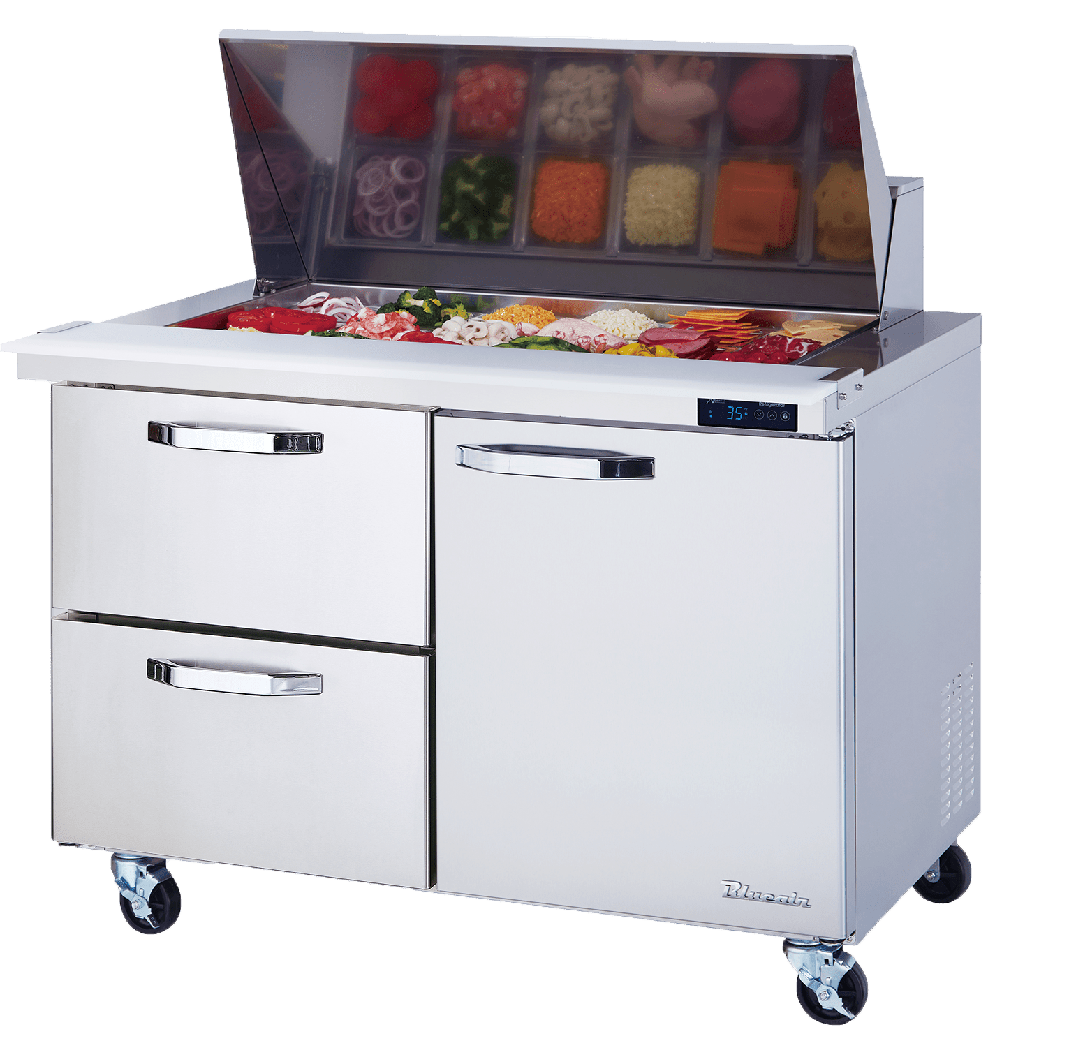 sandwich prep drawer