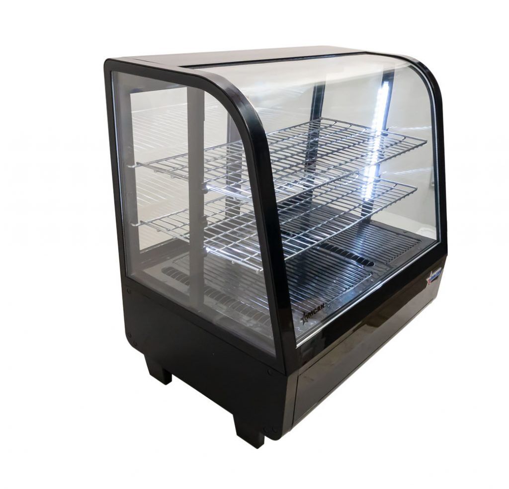 counter display cooler left side view