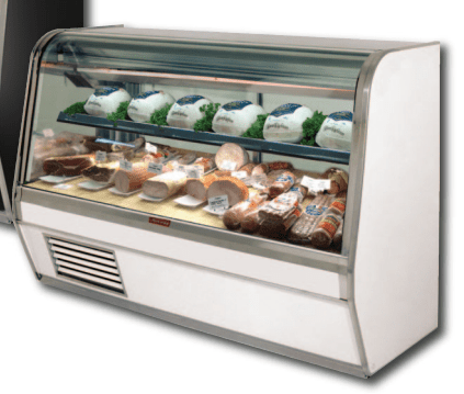 50 W Red Meat Deli Display Case, with White Trim Howard McCray SC CMS35 4 LED