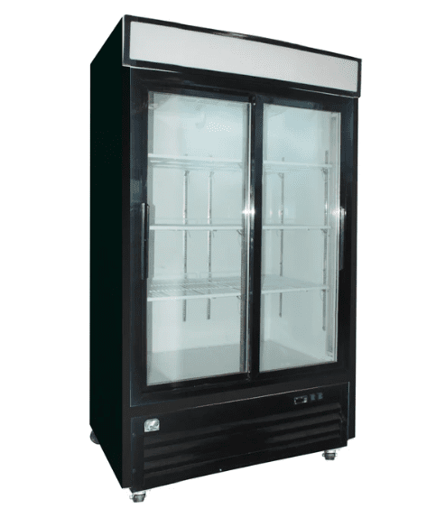 54 Upright Glass 2 Swing Door Merchandiser Refrigerator Cold Zone 49 CuFt CZ 31R54 G2