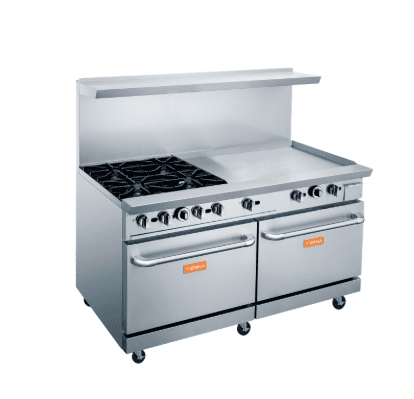 60 Gas Range Double Oven With 36 Griddle and 4 Burners, LPG or NG, BGR 4B G36