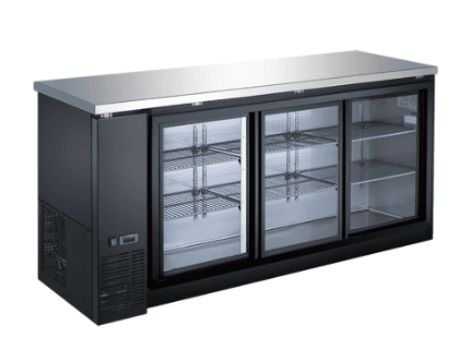 73 3 Sliding Glass Door Back Bar Cooler CBBGDS3 72CC
