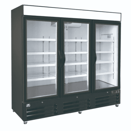 81 Upright Glass 3 Swing Door Merchandiser Refrigerator Cold Zone CZ 81R G3