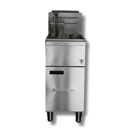 120,000 BTU NG or LP 50 lbs. Capacity Gas Deep Fryer, Hot Zone HZ F4S