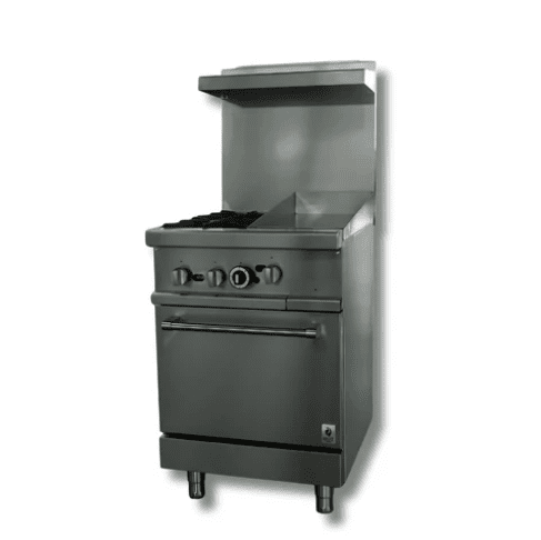 24 x 12 Griddle with 2 Burners LPG or NG, Gas Range, Hot Zone HZ R24 12MG