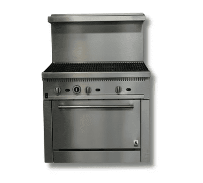36 Wide Gas Range Charbroiler, With Built in Convection Oven, LP or NG, Hot Zone HZ CR36 36CB For Sale Canada