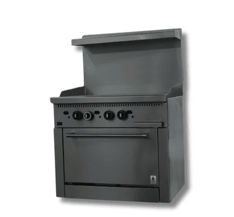 36 Wide Gas Range Thermostat Griddle, with Built in Convection Oven, LP or NG, Hot Zone HZ CR36 36TG