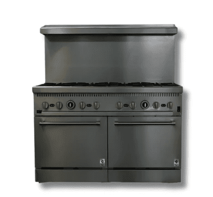 48 Wide Gas Range With 8 Hot Plates & 2 Built in Convection Ovens, LP or NG, Hot Zone HZ CR48 For Sale in Canada