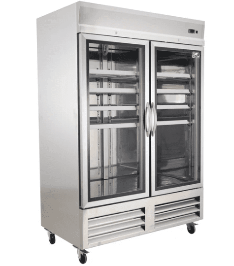 49 Glass 2 Door Reach In Freezer 41 CuFt Cold Zone CZ 49FS G2