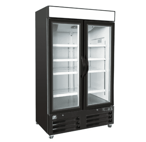 54 Glass 2 Door Reach In Freezer 48 CuFt Cold Zone CZ 31F54 G2