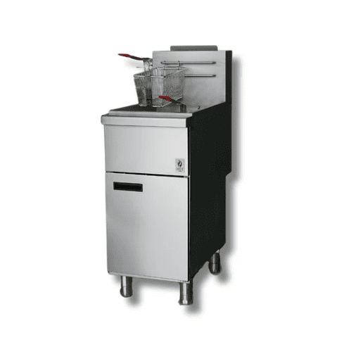 90,000 BTU NG or LP 40 lbs. Capacity Gas Deep Fryer, Hot Zone HZ F3
