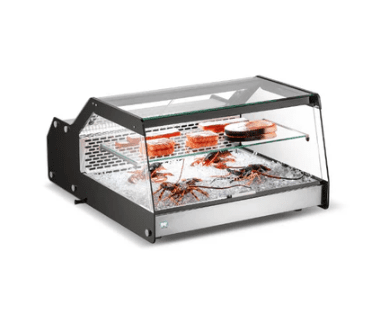 27 Countertop Square Glass Refrigerated Display Case Cooler Cold Zone With 112L Capacity CZ CW 128