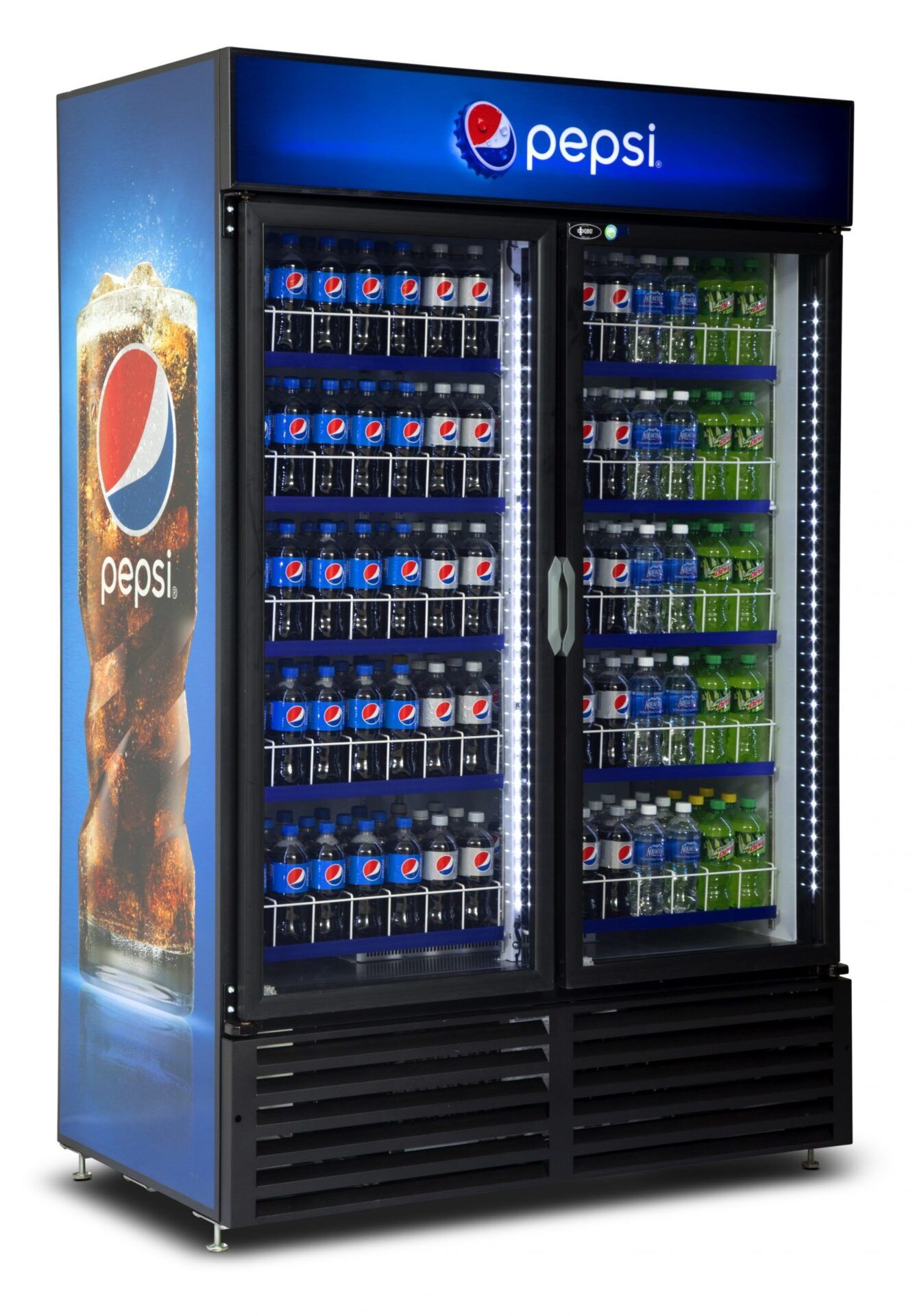 QBD CD47 Cooler 42 CuFt Double Hinged Door Upright - FED